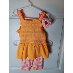 Little Lass Two Piece Shorts/Peplum Tank Top Set, NWT, 3T